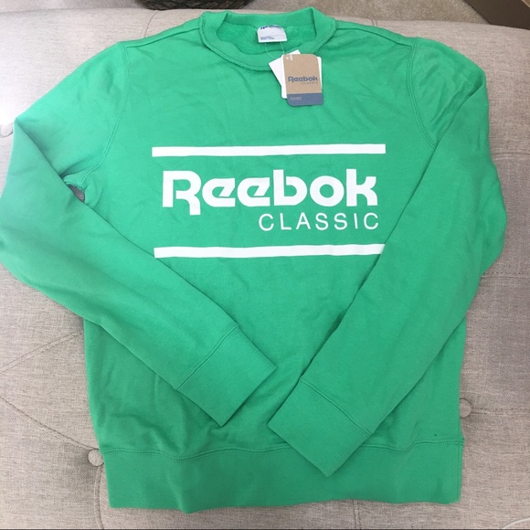 reebok green jumper